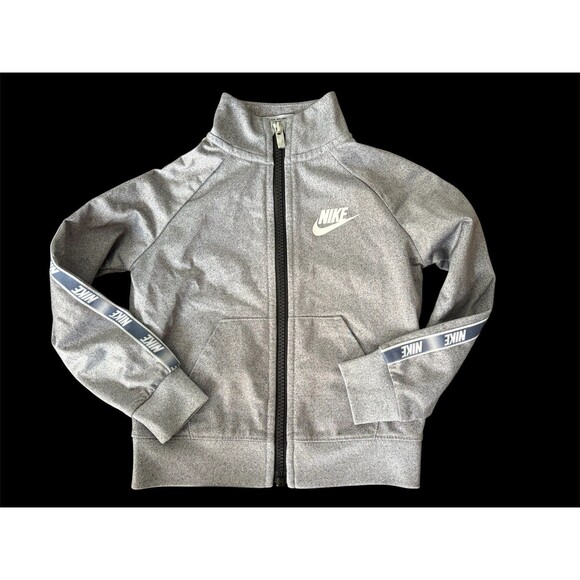 NIKE Boys 2 Piece Set Full Zip Jacket & Pants Size 2T Gray w/Blue - Picture 2 of 7
